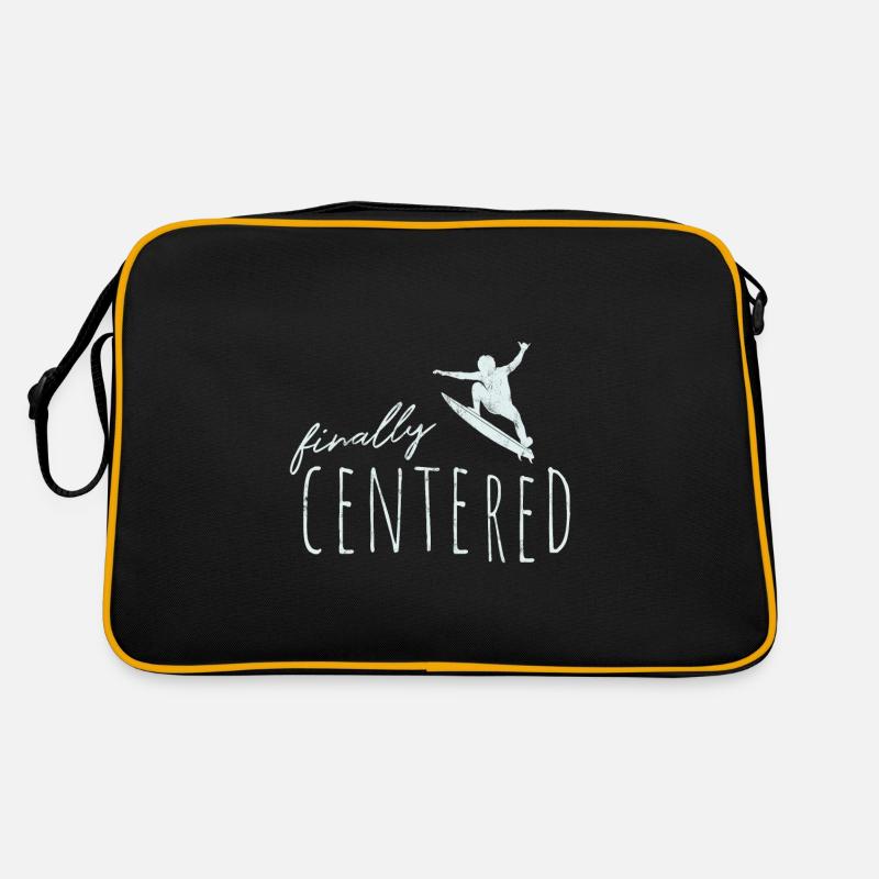 Enfin centré Zen Surfer Yoga Déclaration Surf Sac Retro