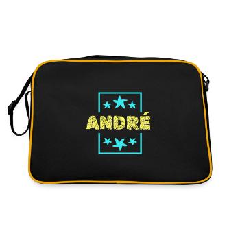 First name André - Retro Bag - black/gold - Back