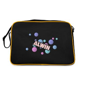 Gift Alwin - Retro Bag - black/gold - Back
