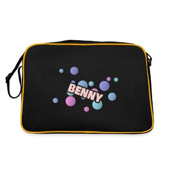 Cadeau pour Benny Benny Prénom - Sac Retro - noir/or - Dos