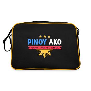 Blague de Pinoy Ako pour les Américains d’origine philippine - Sac Retro - noir/or - Dos