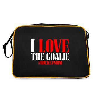 I Love The Goalie #hockeymom - Retro Bag - black/gold - Back