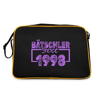 Jahr 1998 - Retro Tasche - Schwarz/Gold - Hinten