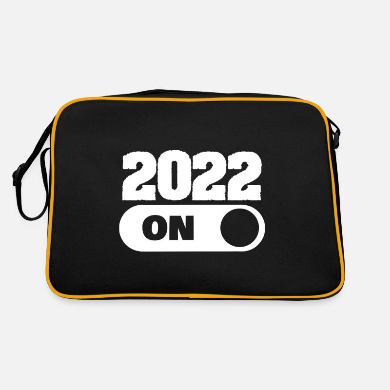 Geboren 2022 - Retro Tasche - Schwarz/Gold