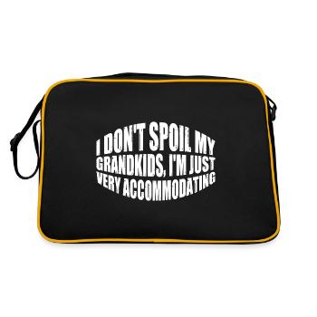 I Don't Spoil My Grandkids 12 - Retro Tasche - Schwarz/Gold - Hinten