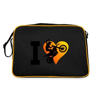 Dirt Biker Men's Dirt Bike Dirt Bike Supermoto - Retro Bag - black/gold - Back