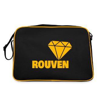 Edel Rouven - Retro Tasche - Schwarz/Gold - Hinten