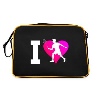 Badminton Femmes Squash Badminton Joueur de Badminton - Sac Retro - noir/or - Dos