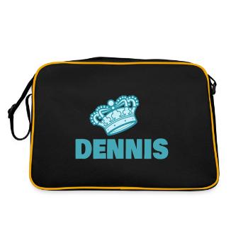 Prénom Dennis - Sac Retro - noir/or - Dos
