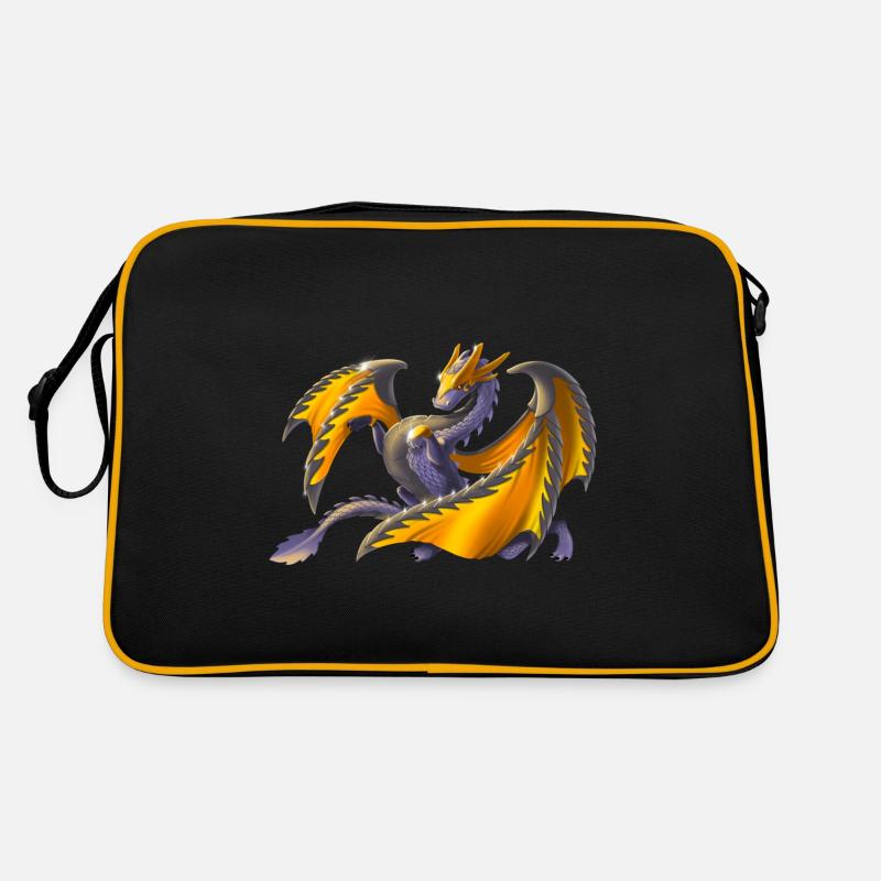 Magischer Metall Drache - Drachen der Elemente Retro Tasche