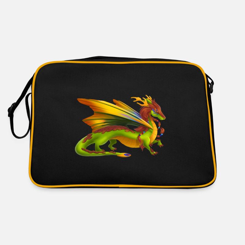 Magischer Erde Drache - Drachen der Elemente Retro Tasche