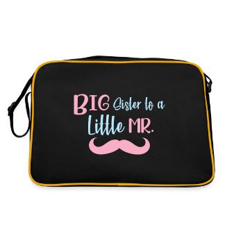 Big Sister To A Little mr - Retro Bag - black/gold - Back