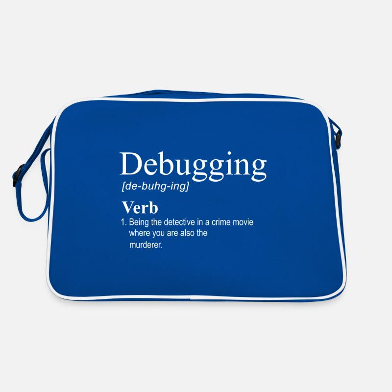 debugging programmer computer science computer nerd Retro Bag