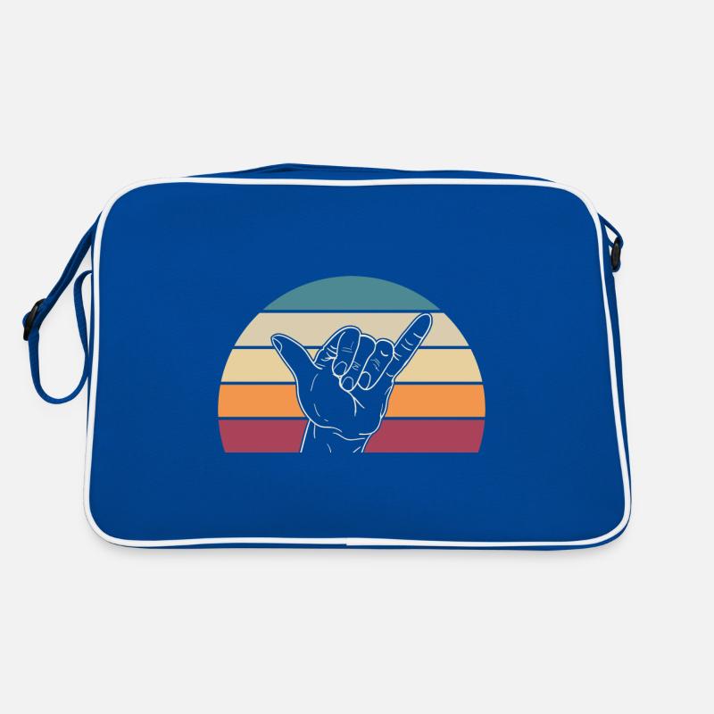 Retro Surfer Hand Shaka Sign Beach Greeting Retro Bag