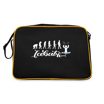 icebath evolution winterbader winterschwimmen cold - Retro Tasche - Schwarz/Gold - Hinten