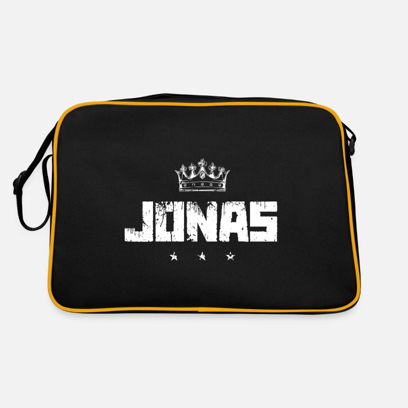 Jonas - Retro Tasche - Schwarz/Gold