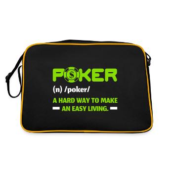 Le poker, un moyen difficile de gagner sa vie - Sac Retro - noir/or - Dos