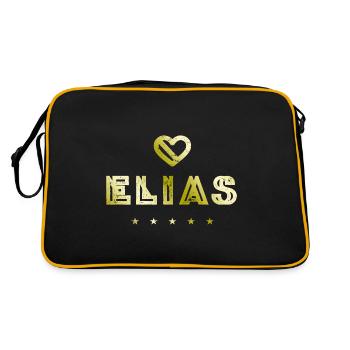 Elias Herz - Sac Retro - noir/or - Dos