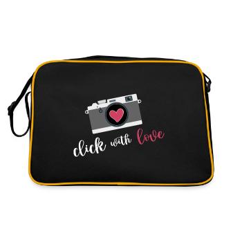 fotograf fotografieren fotokamera spiegelreflex - Retro Tasche - Schwarz/Gold - Hinten