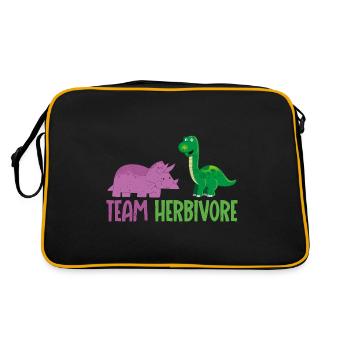 Équipe Herbivore Vegan Végétarien - Sac Retro - noir/or - Dos