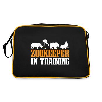 Gardien de zoo en formation 7 - Sac Retro - noir/or - Dos
