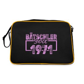 Lustig 1971 - Retro Tasche - Schwarz/Gold - Hinten