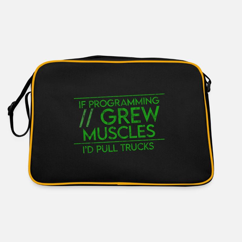 If Programming Grew Muscles, I'd Pull Trucks 3 Retro Tasche