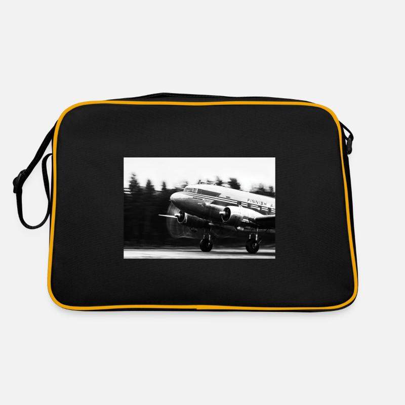 Douglas DC-3 leaving in the rain Retro Bag