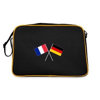 Franco-German friendship EU Europe flag - Retro Bag - black/gold - Back