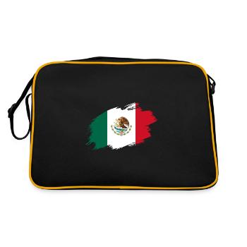Mexique drapeau mexicain drapeau amérique centrale - Sac Retro - noir/or - Dos