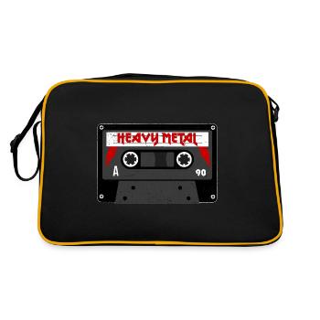 Cassette métal lourd - old school - Sac Retro - noir/or - Dos