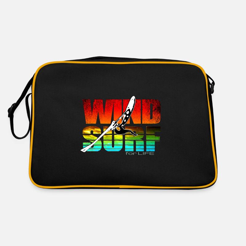 Windsurfen fürs Leben Retro Tasche