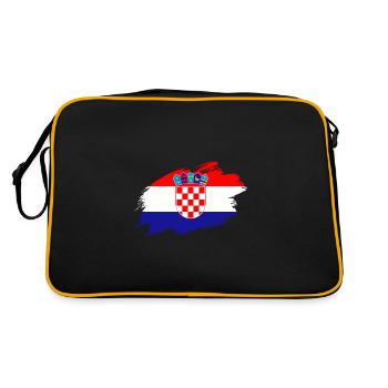 Croatie drapeau croate drapeau - Sac Retro - noir/or - Dos