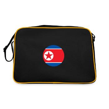 Corée du Nord Drapeau du drapeau de la Corée du Nord - Sac Retro - noir/or - Dos