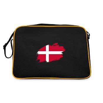 Danemark drapeau danois Drapeau - Sac Retro - noir/or - Dos