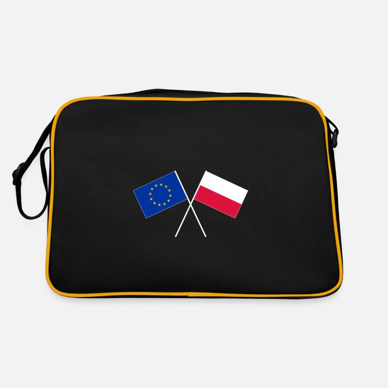 Pologne Europe drapeau de l’UE croisé drapeau Sac Retro