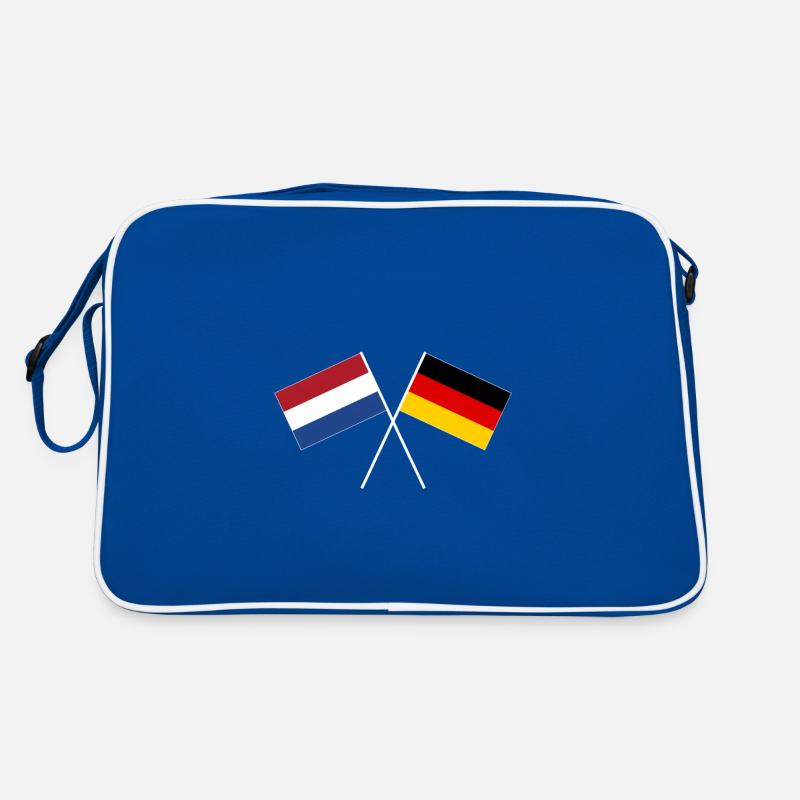 Bannière de drapeau d'amitié germano-néerlandaise Sac Retro