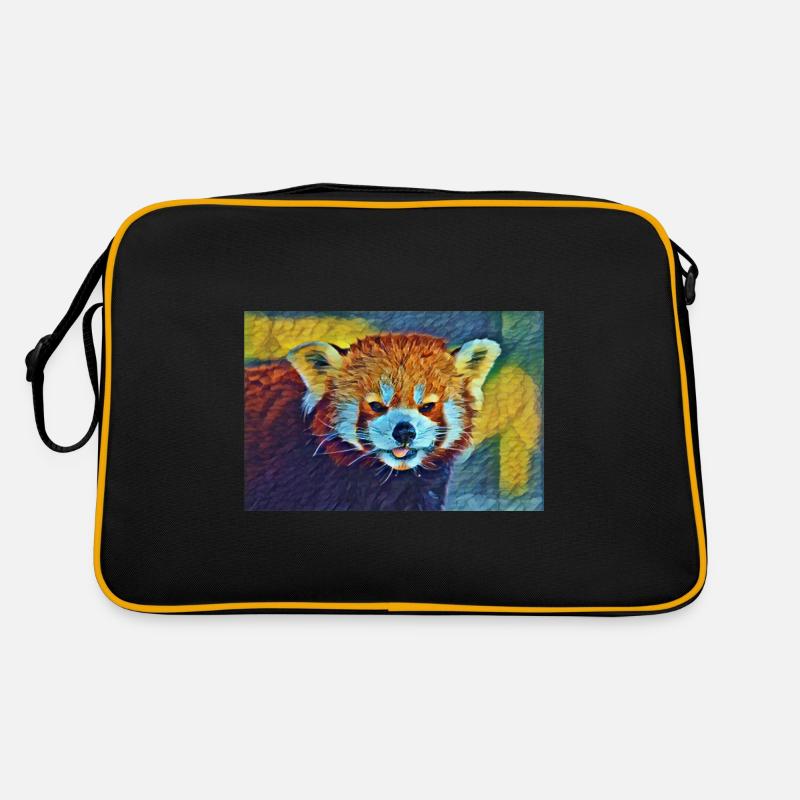 Roter Panda Stare In Slumber Retro Tasche