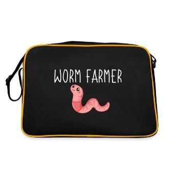 Worm Composting Compost Worm Worm Tea Gardener - Retro Bag - black/gold - Back