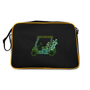 Golf golfeur voiturette termes de golf - Sac Retro - noir/or - Dos