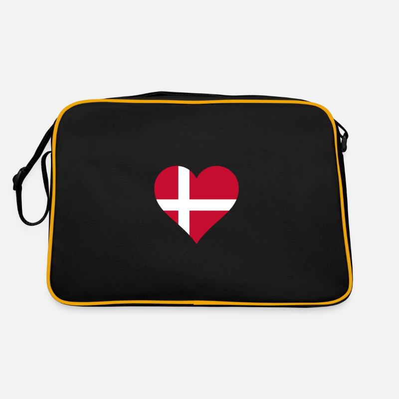 Danemark danois drapeau drapeau coeur Sac Retro