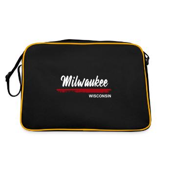 Milwaukee Wisconsin - Retro Bag - black/gold - Back