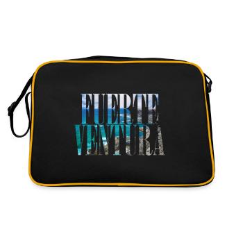 Fuerteventura Kanaren Kanarische Inseln Spanien - Retro Tasche - Schwarz/Gold - Hinten