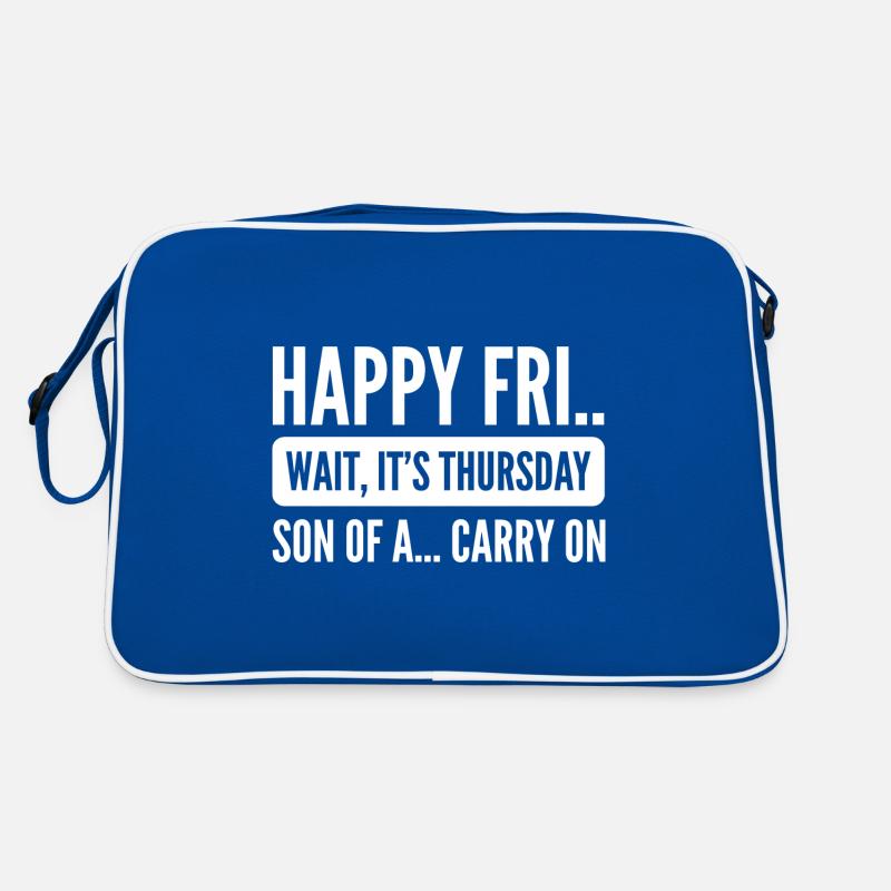 Wait, it's Thursday! Funny Working Man Retro Bag