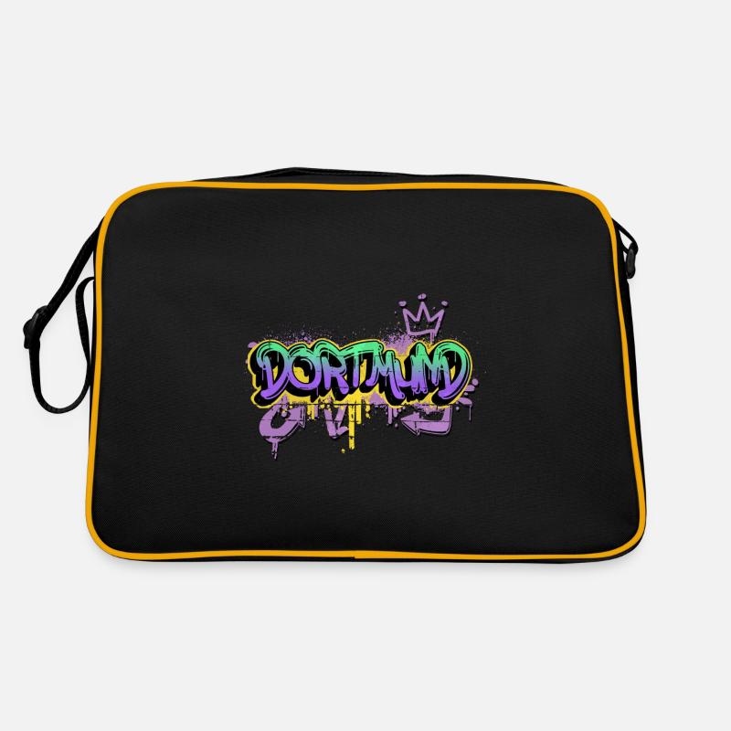 Dortmund Germany City Graffiti Spray Sprayer Retro Bag