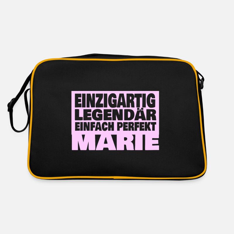 Marie - Retro Tasche - Schwarz/Gold