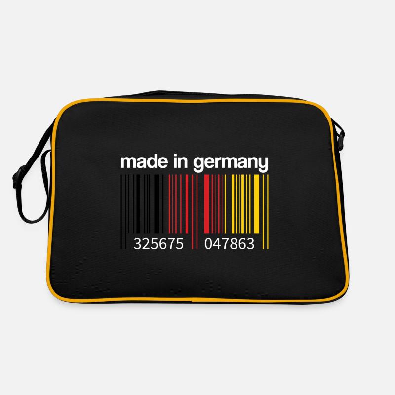 Germany Flag Barcode Made in Germany Berlin Retro Bag