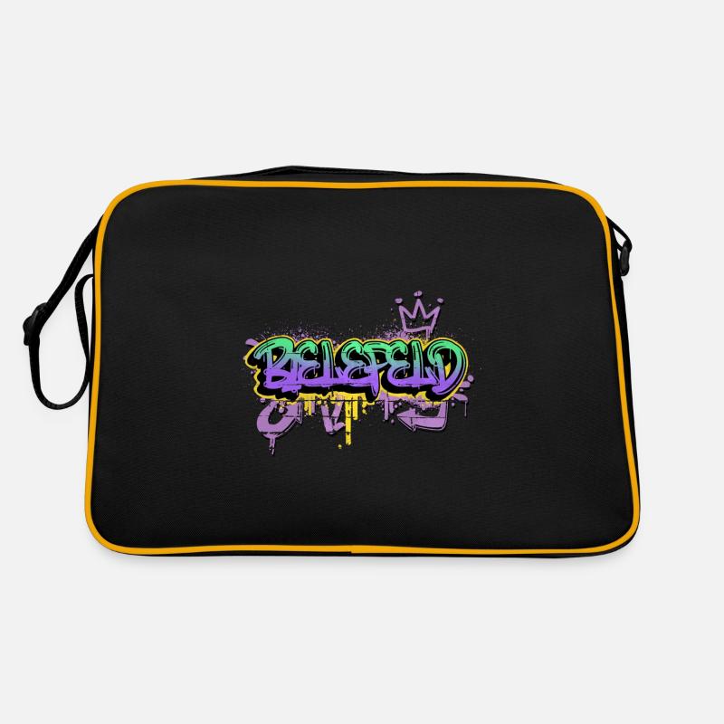 Bielefeld Germany City Graffiti Spray Sprayer Retro Bag