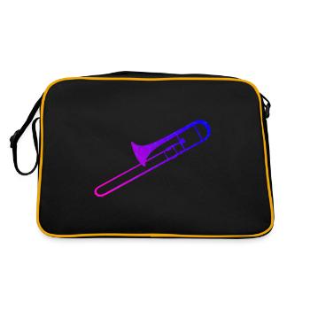 Trombone Brass Band Brass Instrument - Retro Bag - black/gold - Back