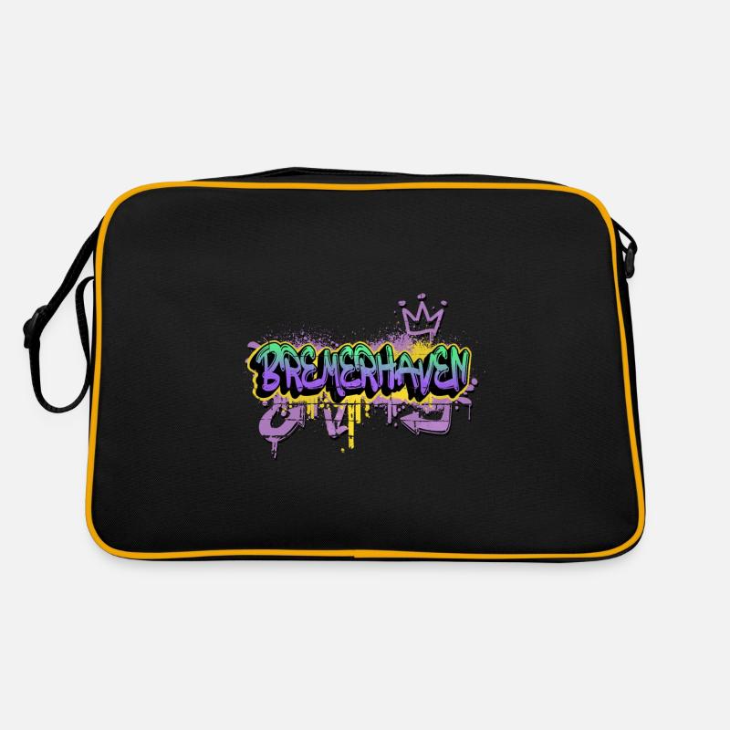 Bremerhaven Allemagne Graffiti Spray Spray Spray Sac Retro